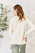 Load image into Gallery viewer, Cream Ribbed Bow Detail Long Sleeve Turtleneck Knit Top