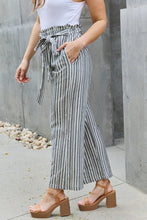 Load image into Gallery viewer, Find Your Path Paperbag Waist Striped Culotte Pants