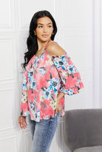 Load image into Gallery viewer, Fresh Take Floral Cold-Shoulder Top