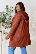 Load image into Gallery viewer, Ribbed Open Front Long Sleeve Cardigan