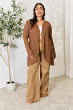 Load image into Gallery viewer, Cocoa Brown Full Size Open Front Long Sleeve Cardigan