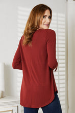 Load image into Gallery viewer, Long Sleeve Round Neck Round Hem Top