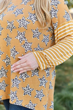 Load image into Gallery viewer, Leopard Star Striped Long Sleeve Top