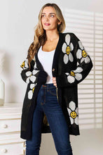 Load image into Gallery viewer, Floral Button Down Longline Cardigan