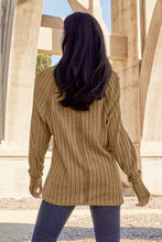 Load image into Gallery viewer, Ribbed Round Neck Long Sleeve Knit Top