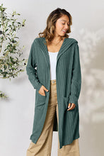 Load image into Gallery viewer, Ribbed Open Front Long Sleeve Cardigan
