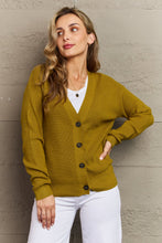 Load image into Gallery viewer, Kiss Me Tonight Full Size Button Down Cardigan in Chartreuse