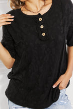 Load image into Gallery viewer, At The Fair Animal Textured Top in Black
