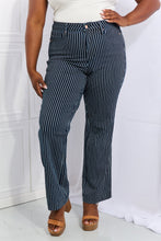 Load image into Gallery viewer, Judy Blue Cassidy High Waisted Tummy Control Striped Straight Jeans