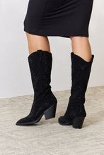 Load image into Gallery viewer, Rhinestone Knee High Cowboy Boots