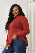 Load image into Gallery viewer, Long Sleeve Round Neck Round Hem Top
