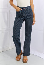 Load image into Gallery viewer, Judy Blue Cassidy High Waisted Tummy Control Striped Straight Jeans