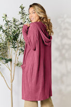 Load image into Gallery viewer, Ribbed Open Front Long Sleeve Cardigan