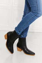 Load image into Gallery viewer, Love the Journey Stacked Heel Chelsea Boot in Black