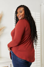 Load image into Gallery viewer, Long Sleeve Round Neck Round Hem Top