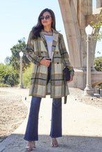 Load image into Gallery viewer, Plaid Button Up Lapel Collar Coat Jacket