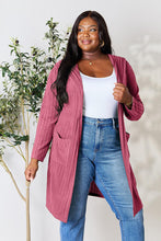 Load image into Gallery viewer, Ribbed Open Front Long Sleeve Cardigan