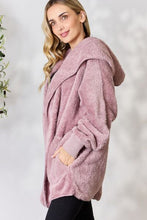 Load image into Gallery viewer, Faux Fur Open Front Hooded Jacket