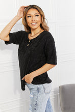 Load image into Gallery viewer, At The Fair Animal Textured Top in Black