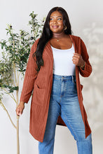 Load image into Gallery viewer, Ribbed Open Front Long Sleeve Cardigan