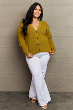 Load image into Gallery viewer, Kiss Me Tonight Full Size Button Down Cardigan in Chartreuse