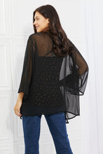 Load image into Gallery viewer, Melody Just Breathe Chiffon Kimono in Black