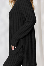 Load image into Gallery viewer, Ribbed High-Low Top and Wide Leg Pants Set