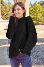 Load image into Gallery viewer, Ribbed Exposed Seam Mock Neck Knit Top