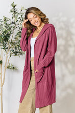 Load image into Gallery viewer, Ribbed Open Front Long Sleeve Cardigan