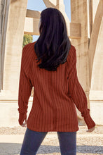 Load image into Gallery viewer, Ribbed Round Neck Long Sleeve Knit Top