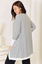Load image into Gallery viewer, Striped Open Front Longline Cardigan
