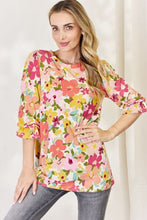 Load image into Gallery viewer, Floral Flounce Sleeve Top
