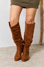 Load image into Gallery viewer, Chestnut Block Heel Knee High Boots