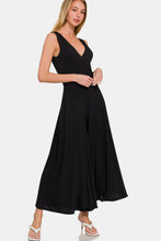 Load image into Gallery viewer, Surplice Neckline Sleeveless Jumpsuit