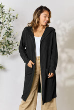 Load image into Gallery viewer, Ribbed Open Front Long Sleeve Cardigan
