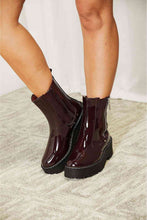 Load image into Gallery viewer, Wine Side Zip Platform Boots