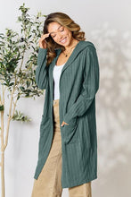 Load image into Gallery viewer, Ribbed Open Front Long Sleeve Cardigan