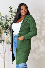 Load image into Gallery viewer, Ribbed Open Front Long Sleeve Cardigan