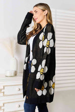 Load image into Gallery viewer, Floral Button Down Longline Cardigan