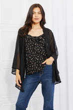 Load image into Gallery viewer, Melody Just Breathe Chiffon Kimono in Black