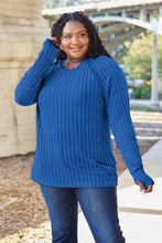 Load image into Gallery viewer, Ribbed Round Neck Long Sleeve Knit Top