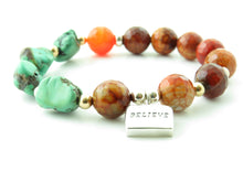 Load image into Gallery viewer, Turquoise Agate Stretch Bracelet