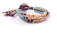 Load image into Gallery viewer, Southwestern Style Leather Wrap Bracelet