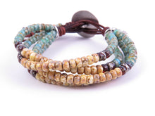 Load image into Gallery viewer, Southwestern Style Leather Wrap Bracelet