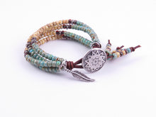 Load image into Gallery viewer, Southwestern Style Leather Wrap Bracelet