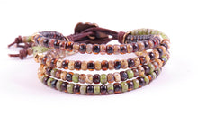 Load image into Gallery viewer, Southwestern Boho Leather Wrap Bracelet