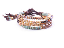 Load image into Gallery viewer, Beaded Boho Leather Wrap Bracelets