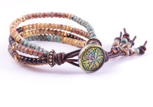 Load image into Gallery viewer, Beaded Boho Leather Wrap Bracelets