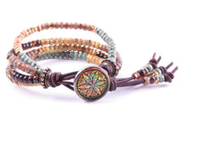 Load image into Gallery viewer, Beaded Boho Leather Wrap Bracelets