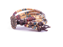 Load image into Gallery viewer, Southwestern Leather Wrap Bracelet